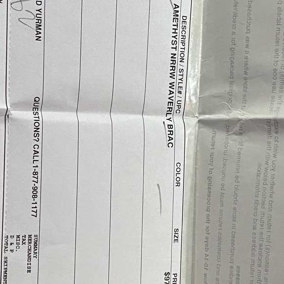 David Yurman amethyst waverly bracelet - Picture 3 of 5